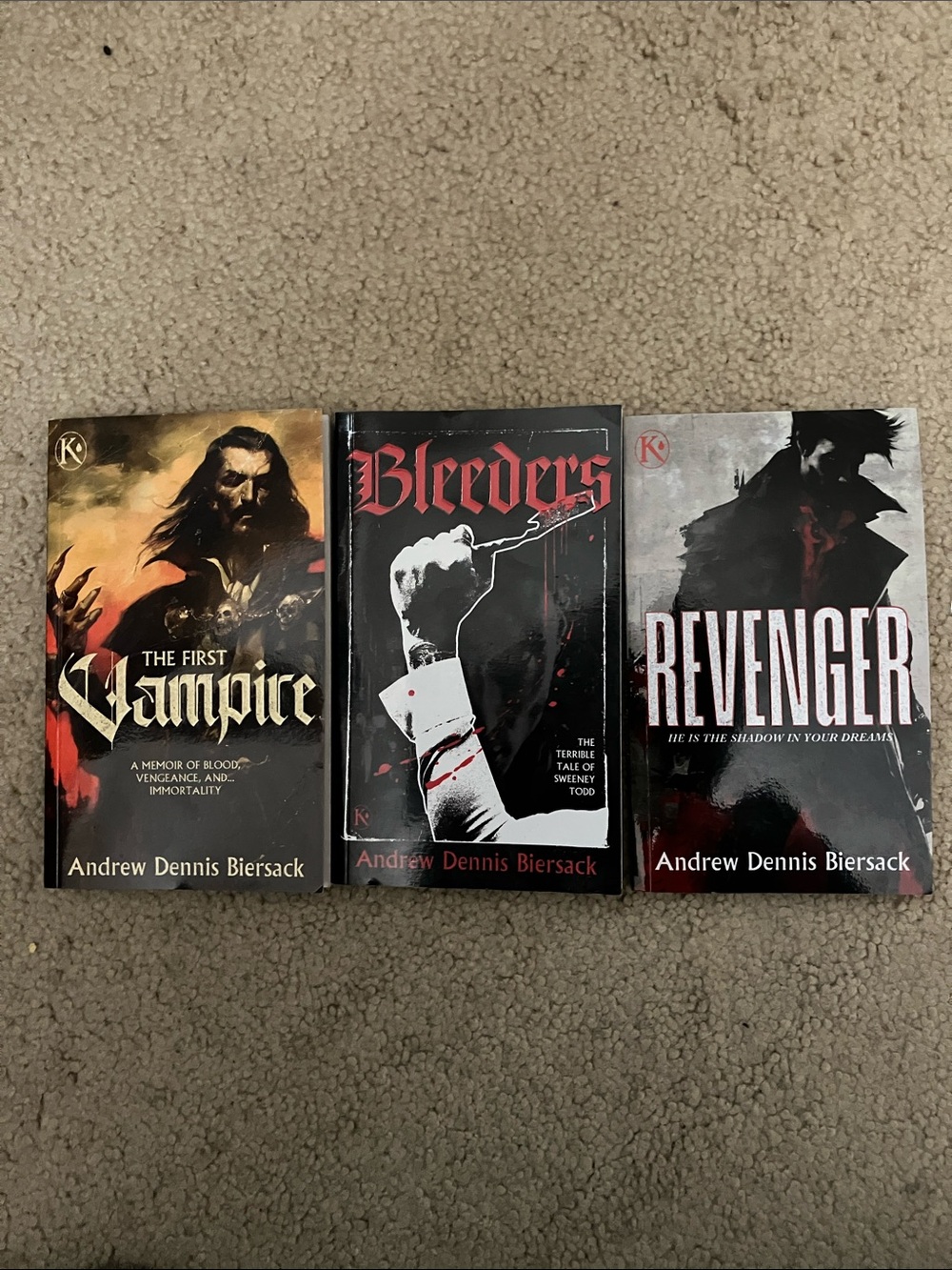 Andy Black Andrew Biersack bundle, Bleeders signed, The First Vampire, Revenger
